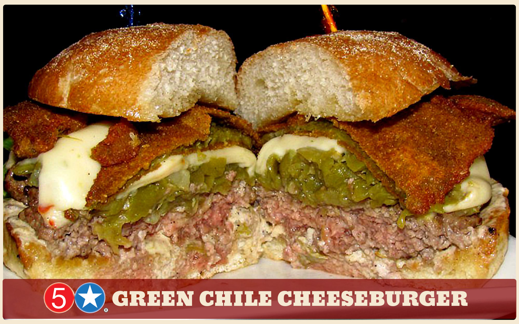 best green chile burger in New Mexico