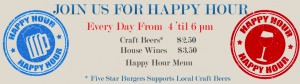 5 Star Burgers Happy Hour