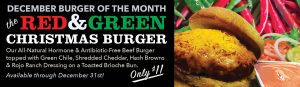 The Red and Green Christmas Burger: December's Burger of the Month.