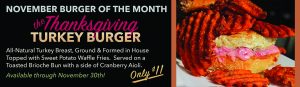 The Thanksgiving Turkey Burger: November's Burger of the Month!
