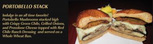 portobello stack sandwich at five star burgers