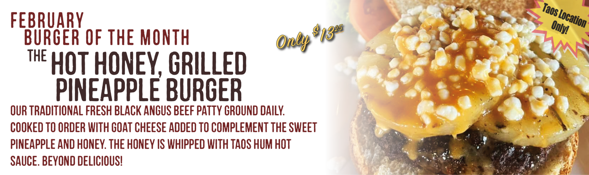 Burger of the Month Taos