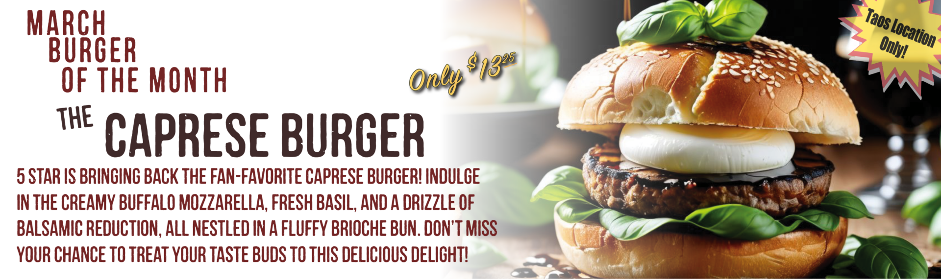 Burger of the Month Taos