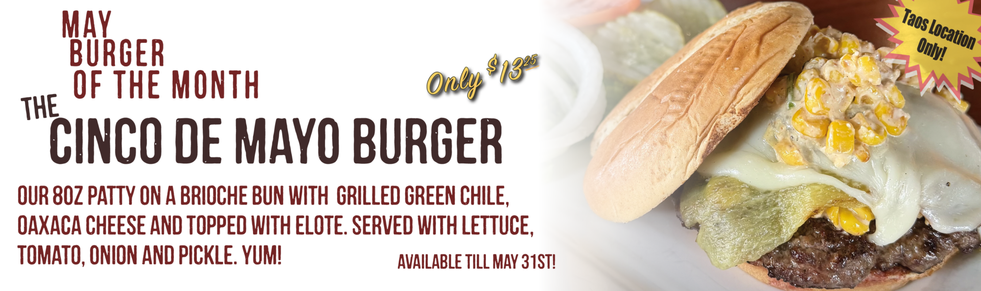 Burger of the Month Taos