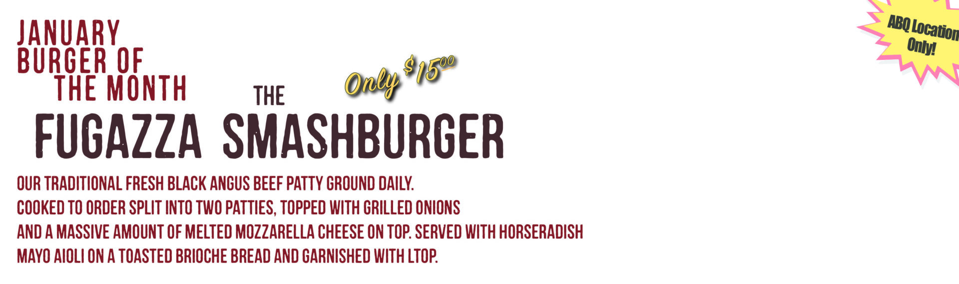 Burger of the Month Albuquerque