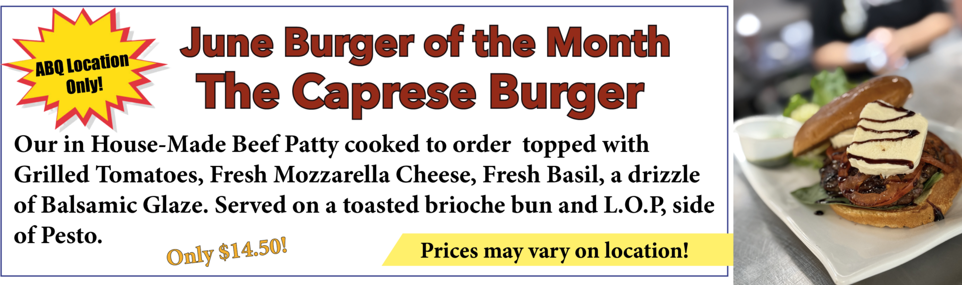 Burger of the Month Albuquerque