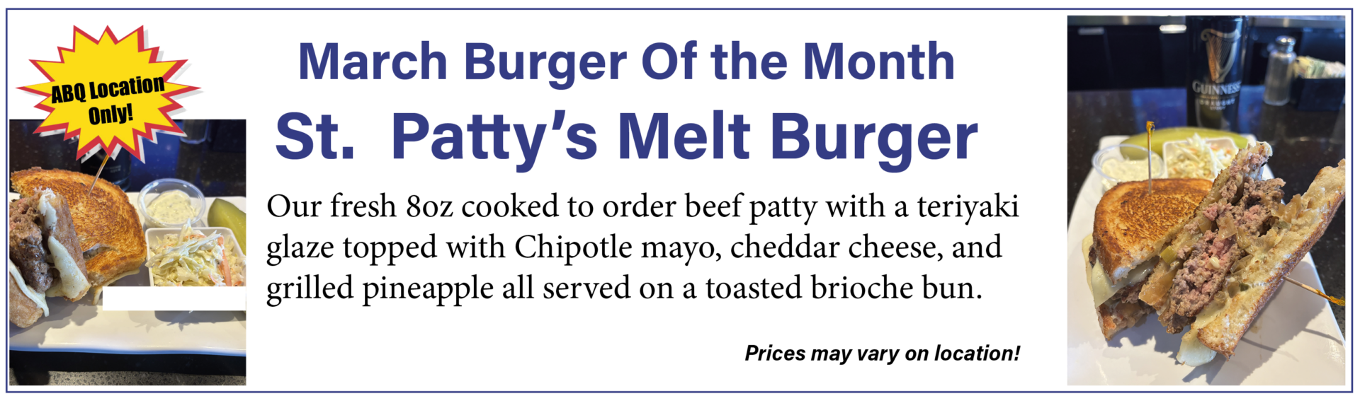 Burger of the Month Albuquerque