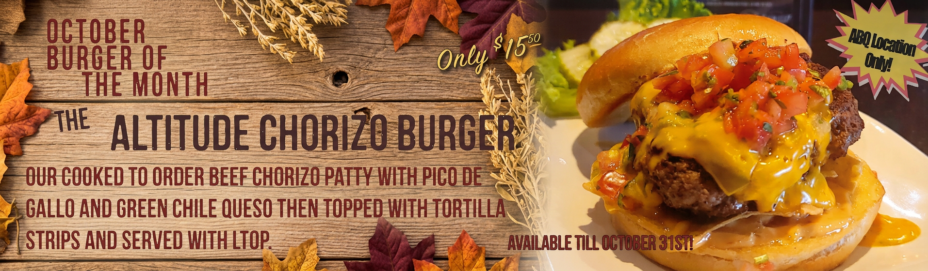 Burger of the Month Albuquerque