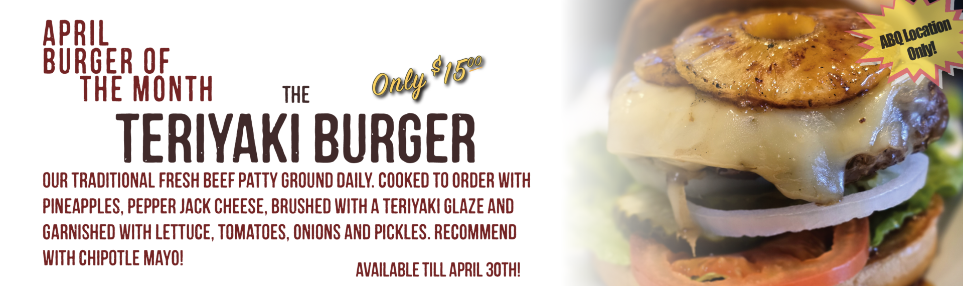 Burger of the Month Albuquerque