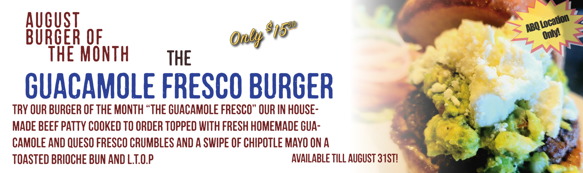 Burger of the Month Albuquerque