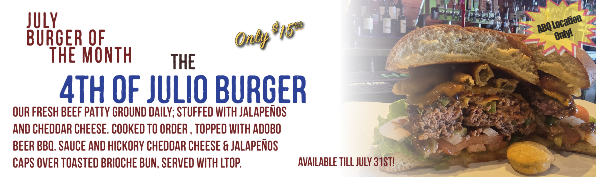 Burger of the Month Albuquerque