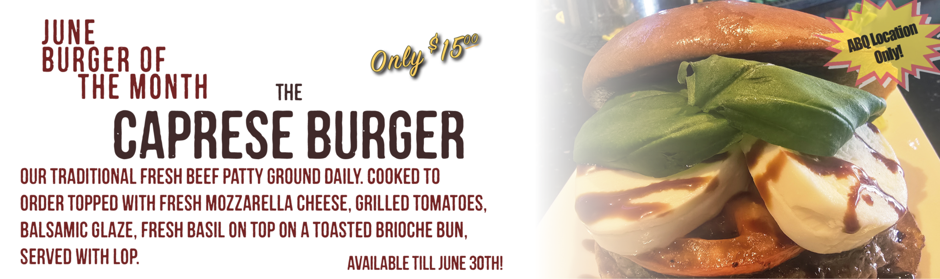Burger of the Month Albuquerque