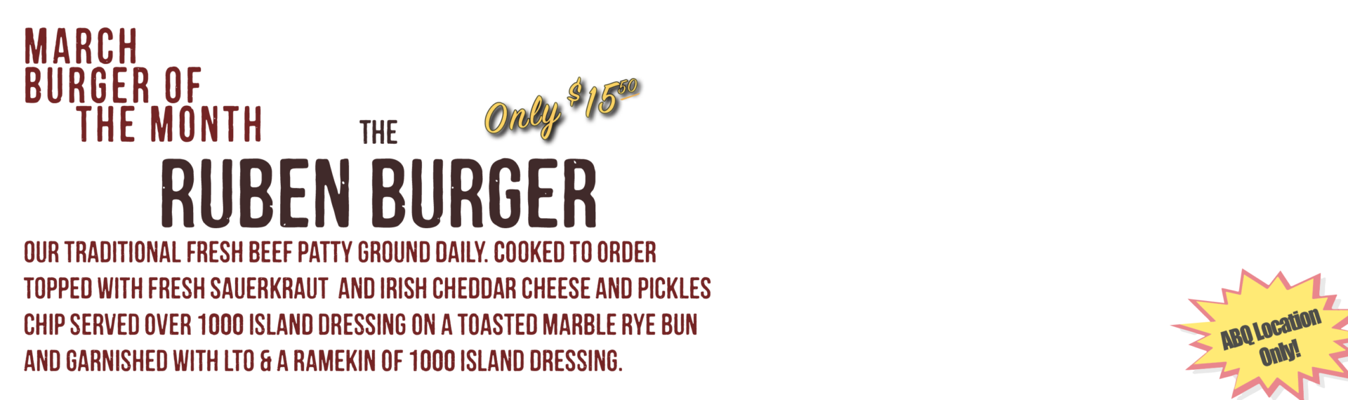 Burger of the Month Albuquerque