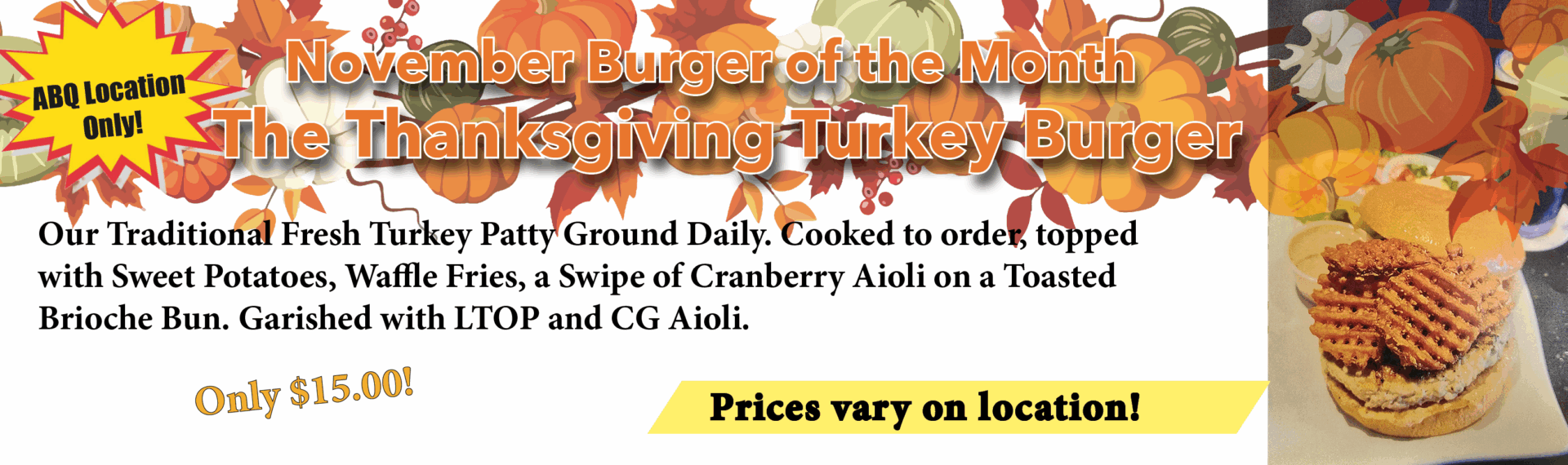 Burger of the Month Albuquerque