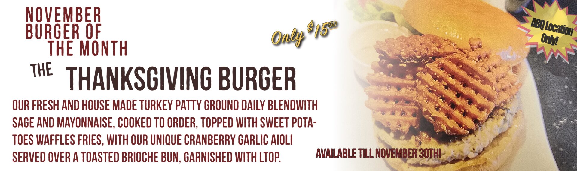 Burger of the Month Albuquerque