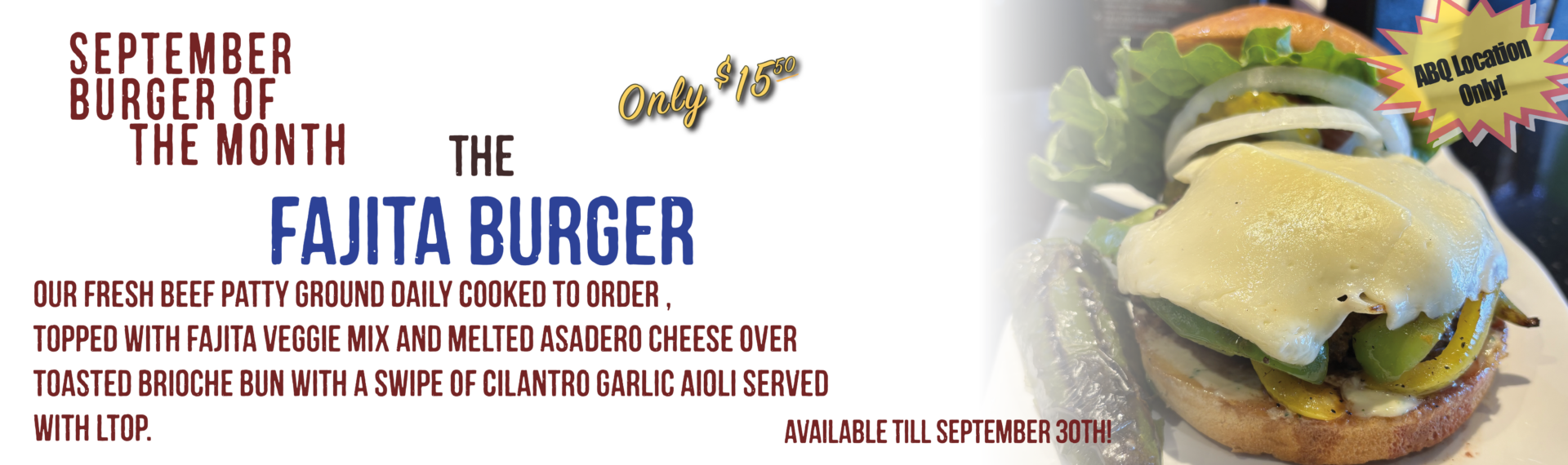 Burger of the Month Albuquerque